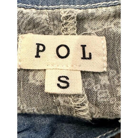 POL – Mixed Patchwork Button Down Top – Multi – Size Small - Picture 2 of 4